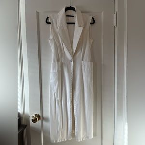 Beautiful White Lapel Vest